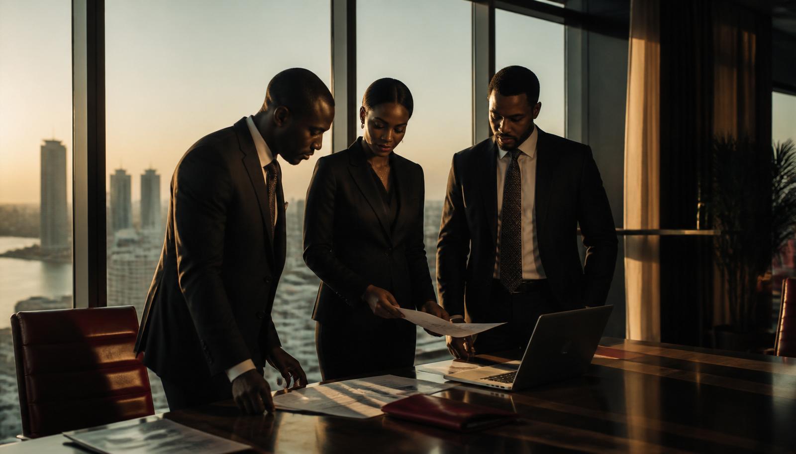 Leadership session in a Crimson Oak boardroom